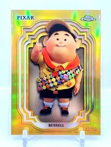 2024 Topps Chrome Disney Russell Gold Refractor 42/50 SP Up COLOR MATCH Card 135 - Picture 1 of 2