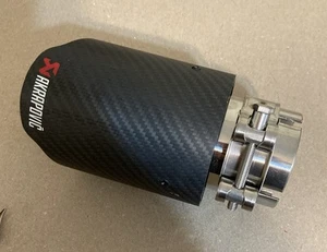 Akrapovic Exhaust Tip TP CT/10 w Carbon Fiber sleeve Muffler Tail Pipe 1pc - Picture 1 of 6