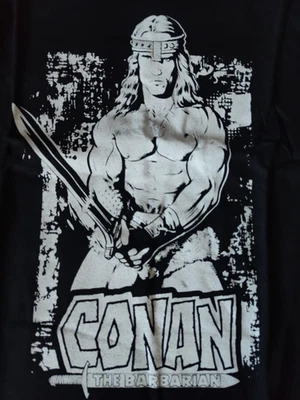 CAMISETA NEGRA GRANDE VINTAGE GRAPHITTI COMICS PELÍCULA CONAN EL BÁRBARO Foto 1 de 4