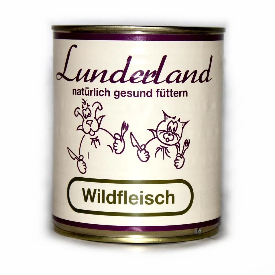 Lunderland - Dosenfleisch Wildfleisch Dose 800g Nassfutter Dose Hundefutter - Bild 1 von 1