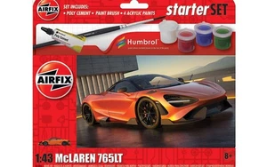 Airfix 1:43 McLaren 765LT Kit Di Modello In Plastica Set Iniziale - A55006 - Foto 1 di 4
