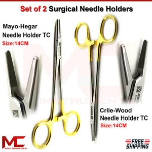 Surgical Suturing Needle Holders Hemostat Locking Forceps Dental Surgery Pliers - Picture 1 of 3