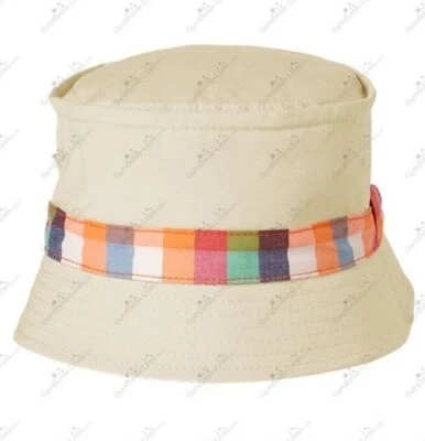 Gymboree Boys sz M Rock the Waves Plaid Banded Bucket Hat NWT - Image 1 of 2