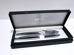 Cross PENATIA BC Hydro Advertisement Pen & Pencil Set Chrome Boxed - Bild 1 von 8