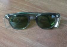 Vintage Safeline Translucent Grey Frames Green Lens Z87 6' Glasses