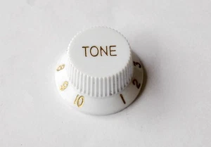 Quality 1 Tone knob set 1 WHITE New for styler Strat Import Guitar Metric Pot - Imagen 1 de 2