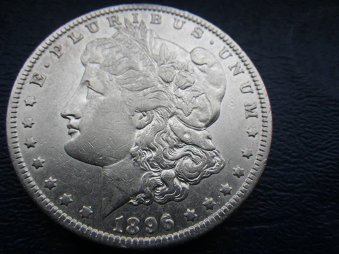 1896O MORGAN SILVER $-AU+ to MS LUSTER-RARER 4.9 M. NO BAG GOUGES/DEEP SCRATCHES Cover