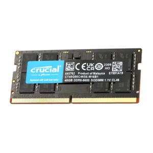 New Crucial 48GB DDR5 5600MHz PC5-44800 262-Pins SODIMM Memory Ram CT48G56C46S5 - Picture 1 of 4