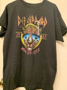 T-shirt uomo Def Leppard "Roccia delle età" taglia large grigio lupo marchi Brisco nuova con etichetta - Foto 1 di 5