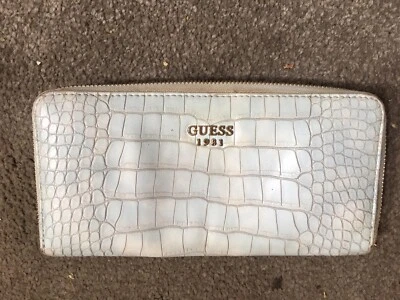 Guess ladies blue leather purse/ wallet Large Mock Croc - Image 1 of 4