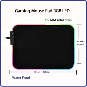 Gaming Mouse Pad RGB LED Light Color Switching For Computer Laptop Colorful USA - Picture 1 of 4