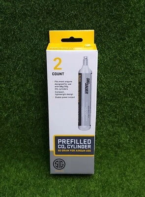 Sig Sauer CO2 Prefilled Cartridge 90 Gram - Two Count Pack - AC-90-2 - Image 1 of 2