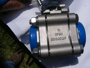 Válvula de bola sanitaria de acero inoxidable FNW, soldadura a tope de enchufe de 1" 2000CWP CF8M - Imagen 1 de 4