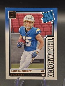 2024 Donruss Football-Ladd McConkey-Rated Rookie Throwback-#23-RC-LA Chargers ⚡️ - Picture 1 of 2
