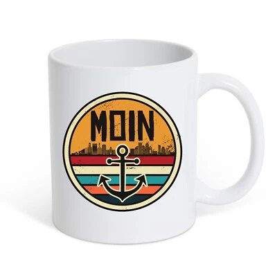 Youth Designz Tasse Kaffeetasse Moin Anker Lustig Hafen Angeln Boot Hamburg Fun - Bild 1 von 2