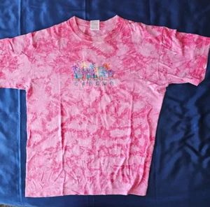 Men's T-Shirt Sz XL Pink Cancun Palm Trees Vacation Tourist Travel Vacay Party - Picture 1 of 3