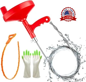 limpiador de tuberias destapador destapacaño para destapar drenaje set de 3 - Picture 1 of 8