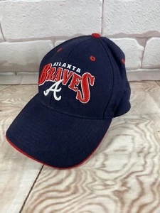 Atlanta Braves Twins Enterprise Strapback Hat MLB Baseball Cap Navy White Red - Picture 1 of 9