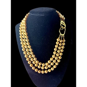 Kenneth Jay Lane Official 1997 Presidential Inaugural Gala Necklace Triple Stran - Picture 1 of 9