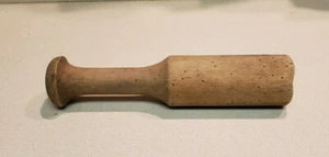 Antiguo triturador de patatas de madera vintage manchado oscuro primitivo campo - Imagen 1 de 6