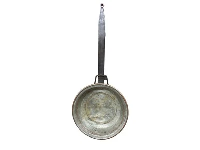 VINTAGE ANCIENNE POÊLE ÉTAMÉ POT EN CUIVRE JARDINIÈRE CRÉMAILLÈRE DE CHEMINÉE - Photo 1/4