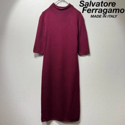 Salvatore Ferragamo Mujer Diseño Tejido Vestido Largo Suéter Foto 1 de 4
