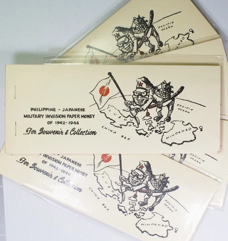 (1) 1942-1944 Philippines ~ Japanese Invasion Money Set in Booklet ~ (13) Notes Cover