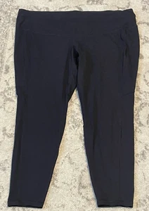 Livi Women’s 26/28  4X Plus Size Black Leggings Opaque Stretch Activewear - Picture 1 of 8