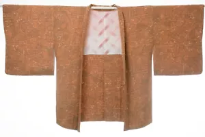 Antiguo vestido chaqueta bata vintage japonés kimono seda HAORI teñido/D047/540 - Imagen 1 de 7