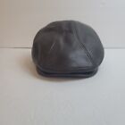 KB ETHOS Mens Ascot Newsboy Ivy Cap Size S/M Dark Brown Pebbled Faux Leather