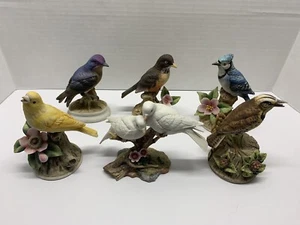 READ! VINTAGE Lot (6) Bird Figurines - Andrea, Lefton, Gorham, Maruri - DETAILED - Picture 1 of 15