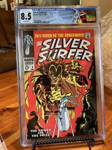 Silver Surfer #3 CGC 8.5 1968  1st appearance Mephisto Custom Surfer Label - Picture 1 of 6