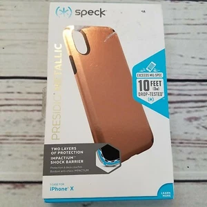 Speck Presidio Metallic Case for iPhone X - 5.8" Bronze Copper - Picture 1 of 4