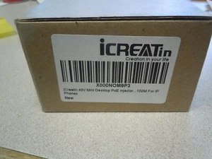 Inyector icreatin 24W Mini 803.2af POE, 10/100Mbps  - Imagen 1 de 4