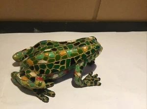 Jumi Frog Hand Painted & Enameled 2" H 5" L 4" W - Picture 1 of 5
