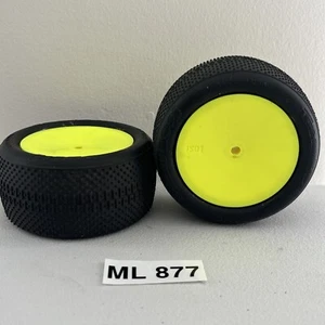 Vintage Losi XX 1/10 Rear Buggy Yellow Rims Wheels Tyres A7372 AS NEW OZRC Ml877 - Picture 1 of 13