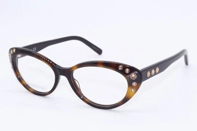 NEW SWAROVSKI SK 5429 052 HAVANA PURPLE GOLD CRYSTALS AUTHENTIC EYEGLASSES 53-16