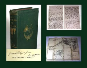 1865-Hastings Fraser OUR FAITHFUL ALLY NIZAM-SIGNED+LETTER & MAP-British India - Picture 1 of 10