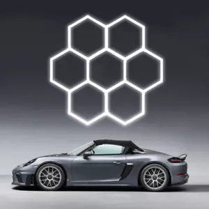 7X Hexagon LED Lampe Röhren Werkstatt Garage Decken Leuchte Waben Beleuchtung - Bild 1 von 23