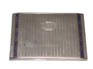 Antiguo estuche de cigarrillos para hombre de colección 1922 Austria monograma F. Sch plateado 900 Art Deco - Imagen 1 de 10