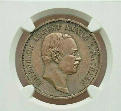 1911-E SAXONY FRIEDRICH AUGUST III SILVER 3 MARK NGC MS-63 - Image 1 of 4