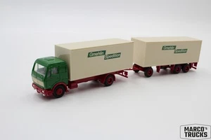 Herpa Mercedes NG box trailer truck 2a/3a "Gmehlin Spedition" 1:87 /H23133 - Picture 1 of 1