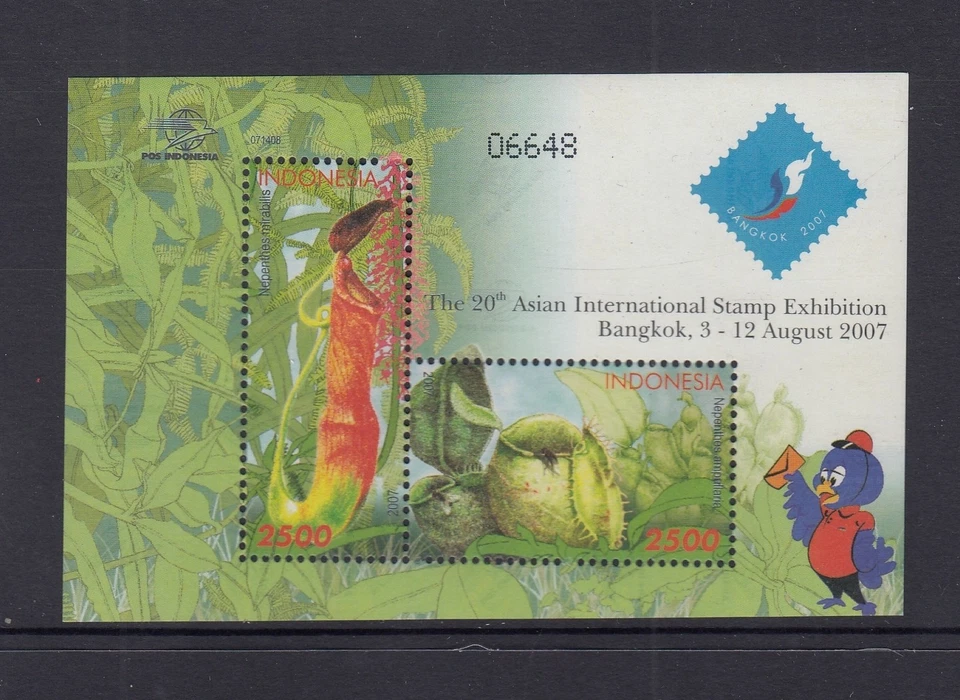 Indonesia 2007 Bangkok Exposición Internacional de Sellos Mini Hoja, MUH Foto 1 de 1