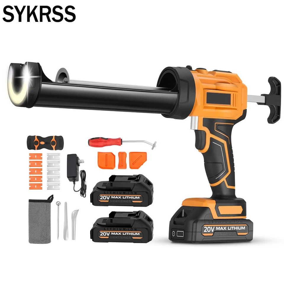 Pistola de calafateo inalámbrica SYKRSS 2 baterías de 2000 mAh pistola de calafateo alimentada por batería 20 V Foto 1 de 4