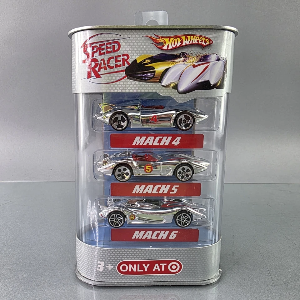 2008 Hot Wheels 3pk Chrome Speed Racer Target 4 Diecast China