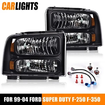 Fit For 1999-04 Ford F250 F350 Super duty Excursion DRL Headlights Left & Right Foto 1 de 4