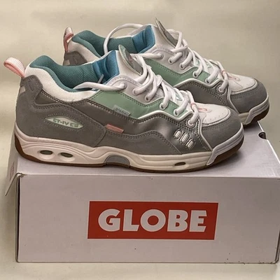 [RARO] NUEVO Globe CT-IV Zapatos de Skate M 10 EE. UU. Blanco/Plateado/Como Nuevo - Y2K Foto 1 de 4
