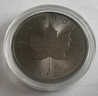 1 oz Silber Maple Leaf Canada 2020, gräuliche Oberfläche, Ruthenium?, ansehen !! - Bild 1 von 2