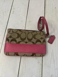 Coach Wallet Wristlet Small Monogram Pink - Picture 1 of 3