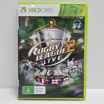 Rugby League Live 2 World Cup Edition + Manual - Xbox 360 Game PAL Complete - Image 1 of 4